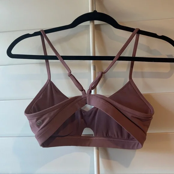 LULULEMON EUC Deeper Breath Spanish Rose Mauve Bralette Sports Bra 6 - Picture 7 of 10